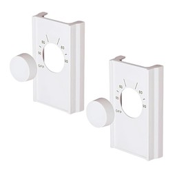 ARYEIELLSOW 2 Sets White Double Pole Line Volt Thermostat Cover with Line Volt Knob ffor Old Style D22 Thermostat
