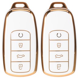Car Key Covers 2Pcs Remote Key Fobs TPU Key Case Compatible with Chery Tiggo 8 Pro 8 Plus Omoda 5, White