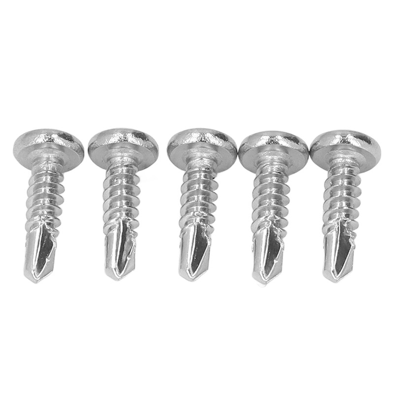 200PCS Round Head Drill Screws 304 Stainless Steel Self Drilling