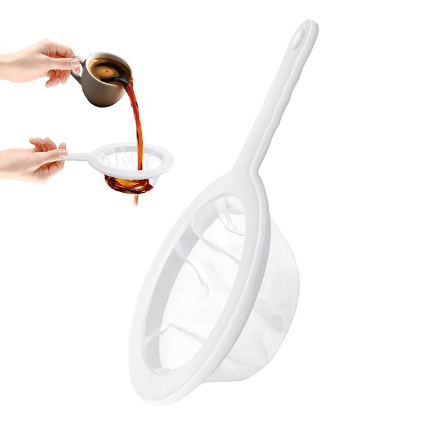 Ultra-Fine Nylon Mesh Strainer- Mini Kitchen Colander for Coffee, Milk,