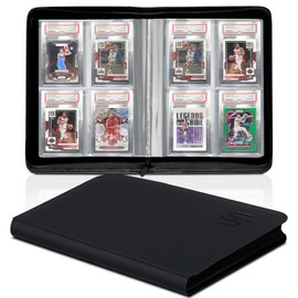 40 Pockets Graded Card Binder, HYMENEX 4 Pocket Slab Binder Toploading PSA Slab Holder Album with PVC Sleeves for Graded Cards Organized