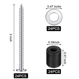 Pegboard Mounting Kit, Includes Screws, Spacers and Washers for 1/8-Inch and 1/4-Inch Pegboard (72 Pieces)