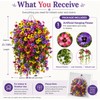 Lifelike Artificial Hanging Flowers for Outdoors – Faux Hanging Plants