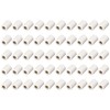 sourcing map 50pcs 4mm DMR Ceramic Tube Insulated Insulated Electronic