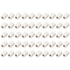 sourcing map 50pcs 4mm DMR Ceramic Tube Insulated Insulated Electronic Wire Bundle Heat Insulation Protection Single Hole