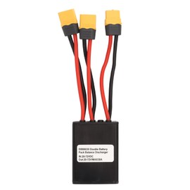 Dual Battery Parallel Module Adapter, 20V-72V Aluminum Alloy Electric Bike Double Battery Discharge Converter Dual Battery Connector for 20V‑72V Batteries and Controllers (30A)