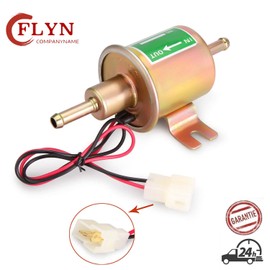 FLYN Universal Electric Fuel Pump Fuel Delivery Pump Petrol Pump for Petrol Diesel HEP-02A Gold