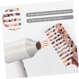 OATIPHO Wide Tooth Comb 2pcs Colorful Detangling Hair Styling Tool for Wet and Dry Use for Curly and Thick Hair