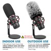 Pop Filter for Hyperx Quadcast s, Mic Foam Cover+Furry Wind