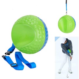 Golf Swing Training Aid Ball Between Arms ，Optimize Impact Accuracy & Swing Consistency, Fix Slicing, Scooping & Chicken Wing ，Soft Memory Foam Trainer with Adjustable Lanyard (Medium（4'11"-5'9 "）)