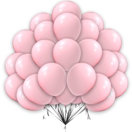 Macron Pink Balloons - 15 Pcs Pack, 10 Inch Pastel Pink Balloons for Birthday, Wedding, Baby Shower & Anniversary Decoration
