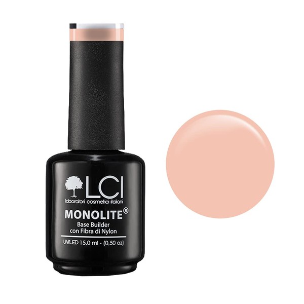 LCI Cosmetics Monolite Base Builder Gel with Nylon Fibre 15 ml, Pink