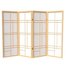 4 ft. Short Eudes Shoji Screen - Natural - 4 Panels