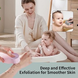 4 esponjas exfoliantes mágicas para baño, 3D, supersuaves, reutilizables, eliminan la piel muerta y limpian la piel de adultos, mujeres y hombres.