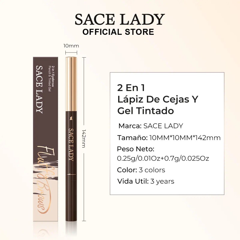 Sace Lady Lápiz Y Gel De Cejas 2 En 1