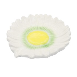 Self Draining Soap Dish Inspired by Daisy Flower Ceramic Waterfall Soap Dish Soap Savers for Bathroom,Shower,Bar Counter