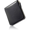 Eredita Men's Bi-fold Wallet, Zip Around - Tochigi Leather, black