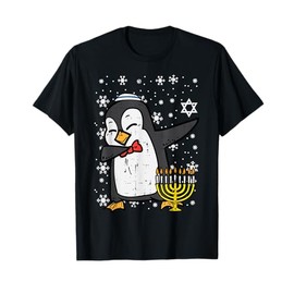 Hanukkah Penguin Dab Chanukah Jewish Boys Girls Kid Toddler T-Shirt