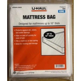 U-Haul King Mattress Moving & Storage Cover for Mattress 96” x 78” x 10”
