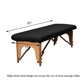 Fancystyle Case of 192 Disposable Fittted Massage Table Sheets and Fitted Headrest Covers Black