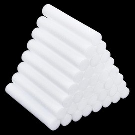 WADORN 40 Pieces 6 Inch White Foam Cylinders, Foam Rods Polystyrene Cylinders White Arts Modeling Foam Tube for DIY Modeling Crafts Floral Arrangements Arts Projects Christmas Ornament Supplies