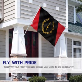 Anley 3x5 Ft Black American Heritage Flag - Black History Month Flags