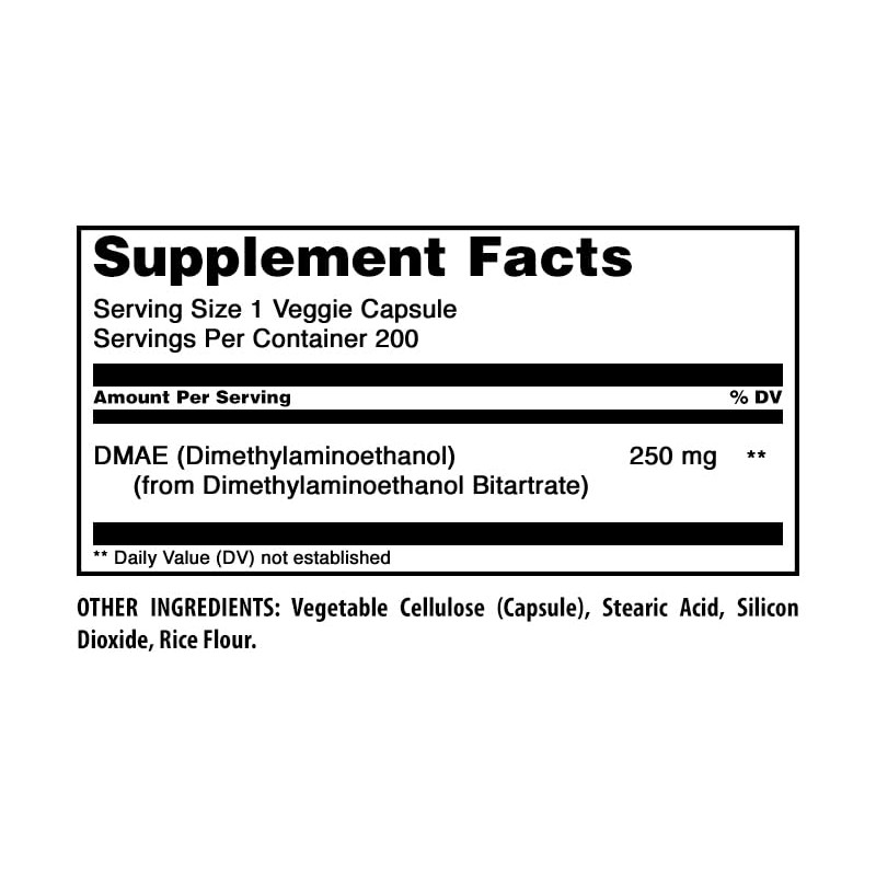 Suplemento Dmae de Amazing Formulas | 250 Mg por Ración