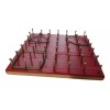 CASTILLO DIDÁCTICO Geoplano De Madera 15x15cm. Con 49 Clavos Didáctico