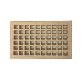 6 Inch x 10 Inch White Oak Hardwood Vent Floor Register Surface Mount, Eggcrate Style, Unfinished