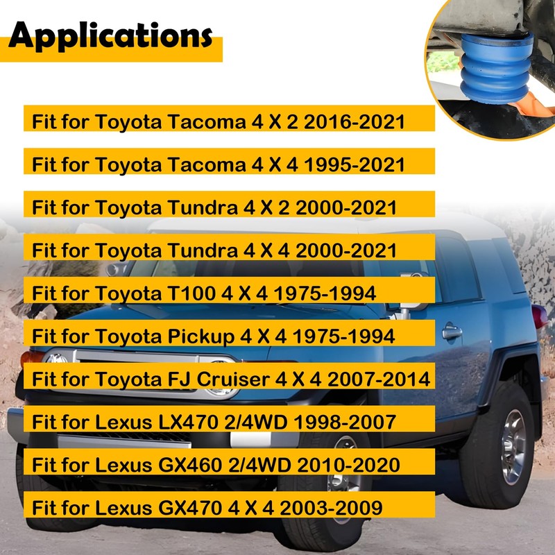 ELSOON SSF-604-40 2Pcs Air Helper Springs Kit Compatible with Toyota