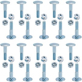 20 Pack 1 1/4" Carriage Bolt & Nut Kit for Overhead Todco Whiting Door Hinge Morgan Supreme Box Truck Trailer Roll Up Door Repair Parts