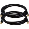 iMBPrice - (2-Pack) RG6 Coaxial Patch Cable (6 Feet) with F-Type Screw-on Connectors in Black