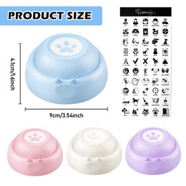 Dog Buzzer with Recording Function, Pack of 4 Intelligence Toys for Dogs, Voice Recording Buttons, Multicoloured, Dog Toy Communication, Buzzer with Sound for Pet Training, Dog Buttons, Educational