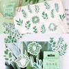 Doraking 45PCS Boxed DIY Decoration Green Leaves Adhesive Paper Stickers