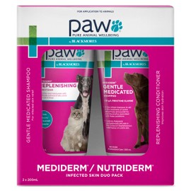 PAW by Blackmores Medi-NutriDerm® Infected Skin Duo Pack for Dogs and Cats |Promotes Healthy Skin Conditions | 2x200ml