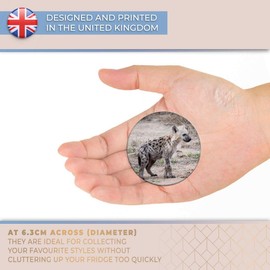 Destination Vinyl ltd Magnet for Refrigerator, Fridge - Cute Hyena Cub Wild Animal for Office, Cabinet and Whiteboard, Magnetic Stickers, 3373