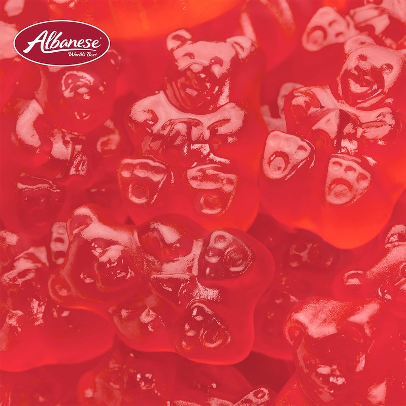 Albanese World's Best Strawberry Gummi Bears, 5lbs of Candy