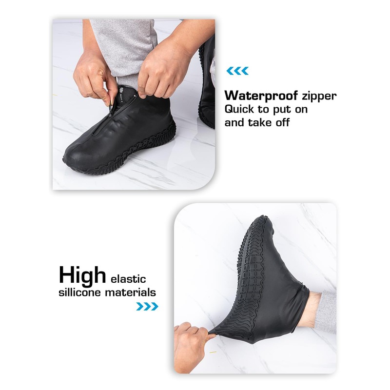 Zbyoujer - Fundas impermeables para zapatos de lluvia de silicona,