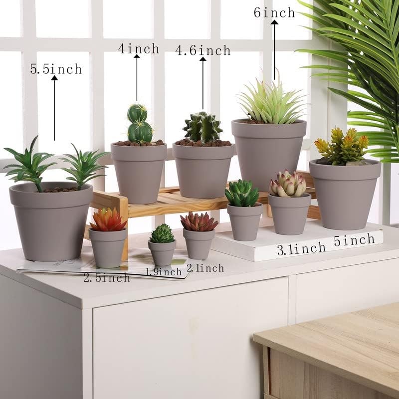 Yishang 1.9 Inch Tiny White Terracotta Pots Pack of 12-Small