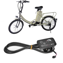 LCD Display Panel, Electric Bicycle Ecotric 810 LED Display LCD Panel with 5 Wire Cable Control Panel for Electric Bike E Scooter Ball Head