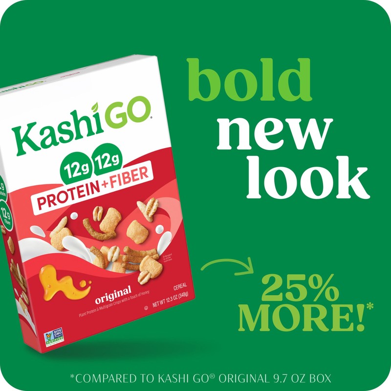 Kashi GO Protein Cereal, 12g Protein, 12g Fiber, Original, 12.3oz