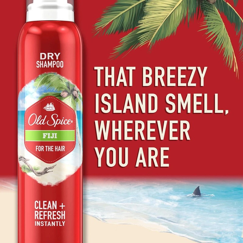 Old Spice Fiji Men's Dry Shampoo for the Hair, 4.9
