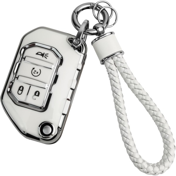 JOYEAR for Jeep Keychain with Key Fob Cover Compatible with