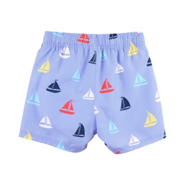 RUGGEDBUTTS Boys UPF50+ Sun Protection Novelty Swim Trunks - Down by The Bay, 6