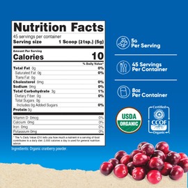 Nutricost Organic Cranberry Powder, 8 oz, 5G per Serving - Non-GMO, Gluten-Free