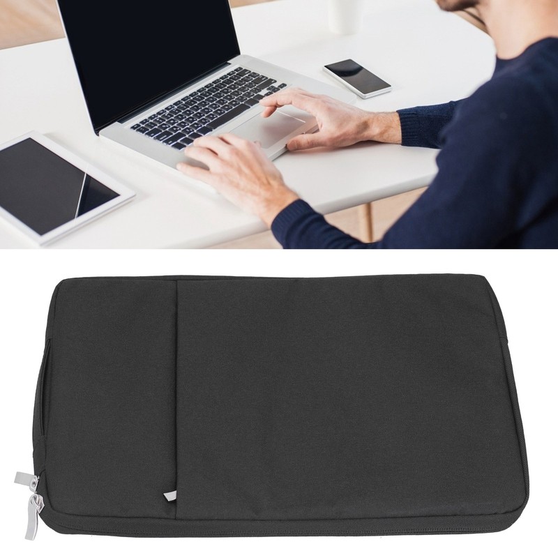 Laptop Sleeve Bag Black Polyester Notebook Computer Protective Case Accessories