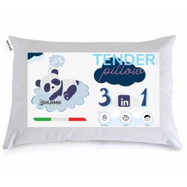 Dilamababy Children's Pillow 40 x 60 cm - Height-Adjustable Pillow for Children from 2 Years with Fibre Balls, Baby Pillow Made of Fine Percale Cotton, Ideal as a Toddler Pillow, Baby Pillow