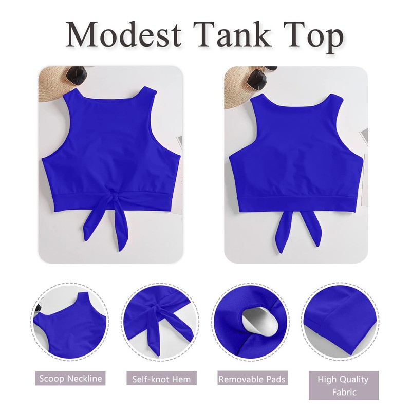 parte superior de bikini para mujer con nudo frontal y