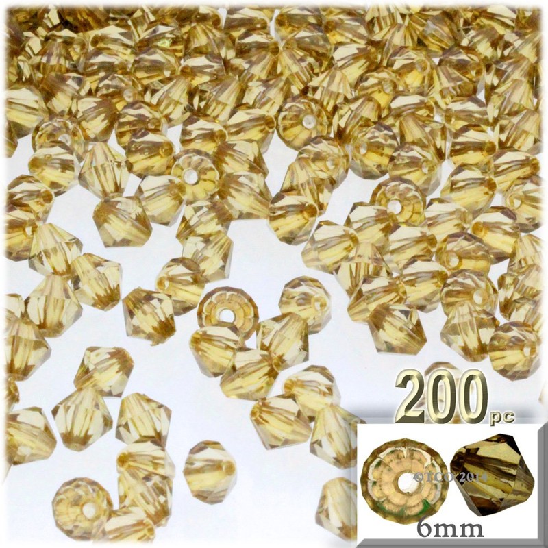 The Crafts Outlet, 200-pc Acrylic Bicone Beads, Faceted, 6mm, Devil