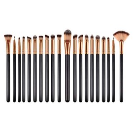 Brush 20PCS Foundation Eyeshadow Brush Powder Cosmetic Makeup Wooden Brush Flat Makeup Brush